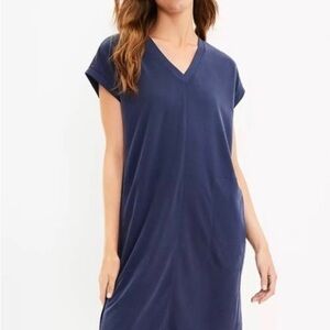 Lou & Grey Deep Blue V-Neck Dress